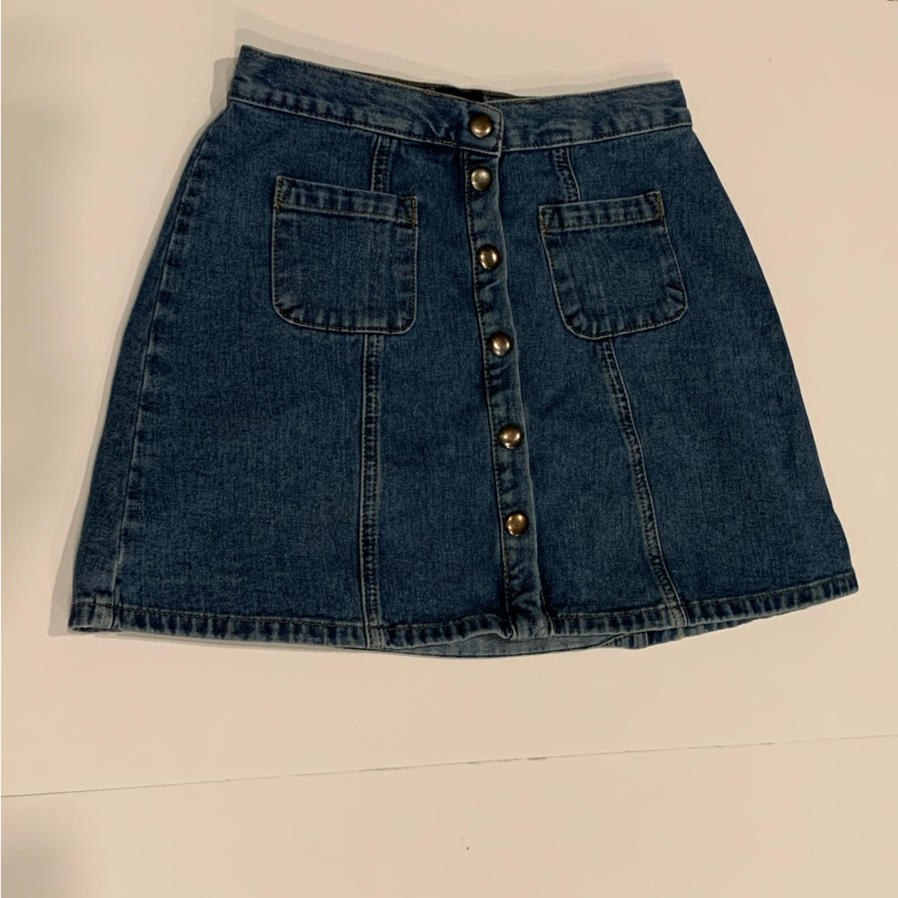 BDG Urban Outfitters Jean Snap Mini Skirt